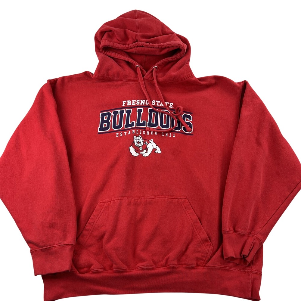 Fresno State Bulldogs Hoodie Mens XL Red Pullover Sweatshirt Collegiate NCAA